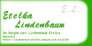 etelka lindenbaum business card